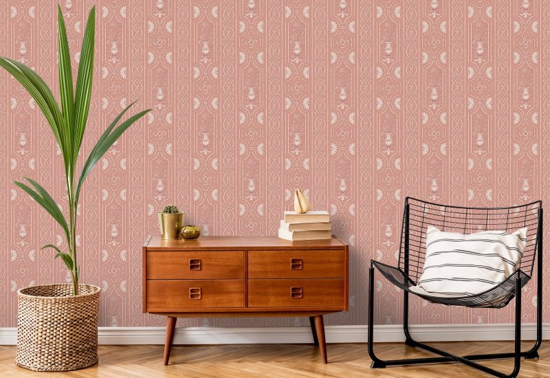 Pilaster Panelling Rosa Vintage Panel Bakgrund