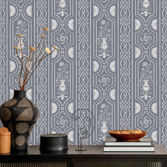 Pilaster Panelling Flint Panel Wallpaper