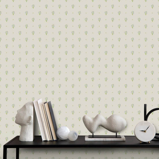 Snowdrop Neutral Classic Floral Wallpaper