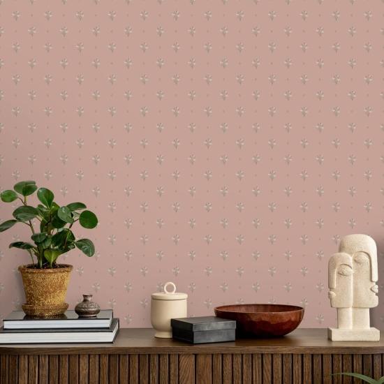 Snowdrop Pink Classic Wallpaper