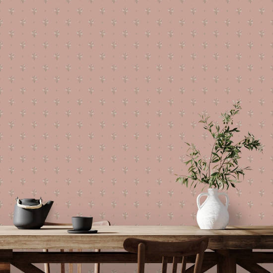 Snowdrop Pink Classic Wallpaper