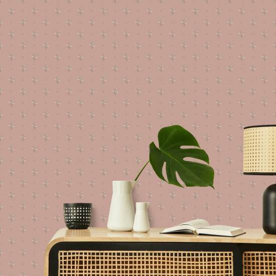 Snowdrop Pink Classic Wallpaper