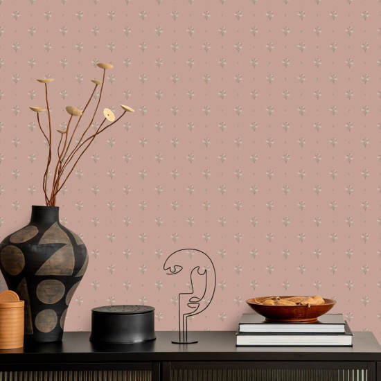 Snowdrop Pink Classic Wallpaper