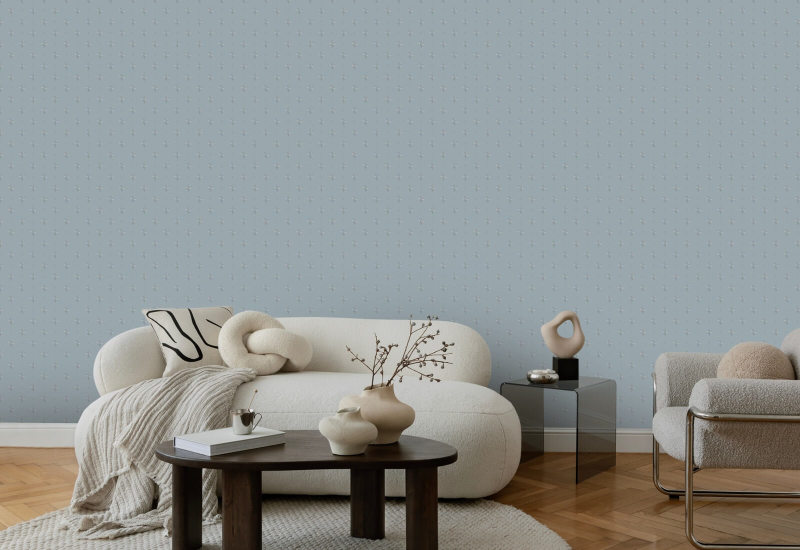 Snowdrop Blue Papel de parede vintage