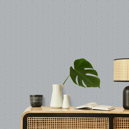 Snowdrop Grey Papel de parede vintage
