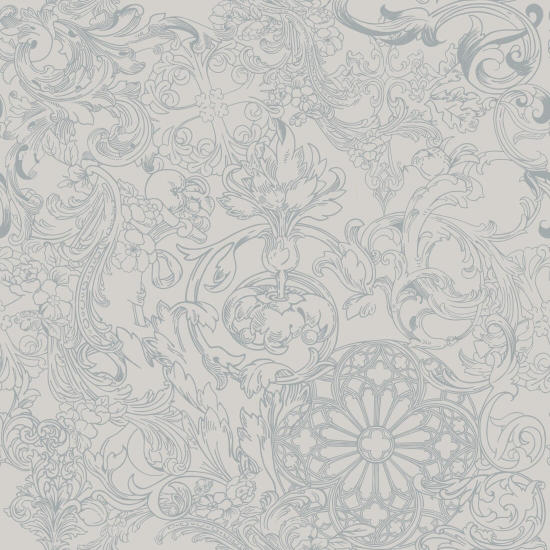Opulence Heron Grey Vintage Wallpaper