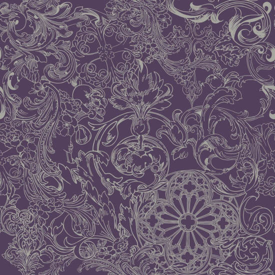 Opulence Iris Veil Floral Wallpaper