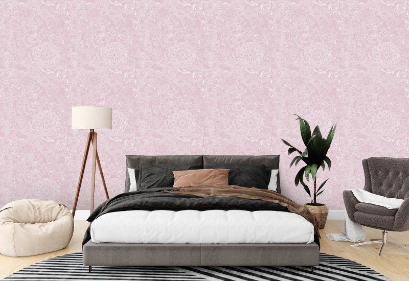 Opulence Pale Peony Vintage Pink Wallpaper