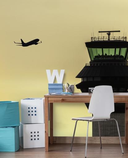 yellow and black customisable airport wall mural called Air Traffic Control from photographer Anthony Bryant yellow and black customisable airport wall mural called Air Traffic Control from photographer Anthony Bryant