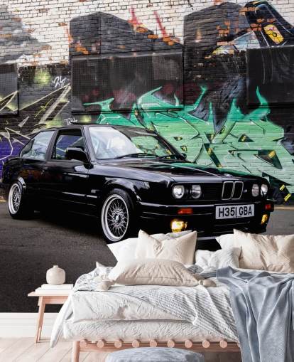 customisable car mural called Classic BMW 3 Series by Anthony Bryant for man caves, home offices and bedrooms customisable car mural called Classic BMW 3 Series by Anthony Bryant for man caves, home offices and bedrooms