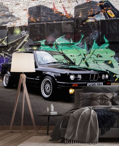 customisable car mural called Classic BMW 3 Series by Anthony Bryant for man caves, home offices and bedrooms customisable car mural called Classic BMW 3 Series by Anthony Bryant for man caves, home offices and bedrooms