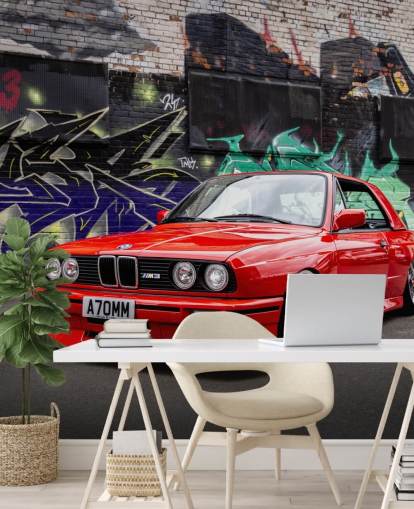 fresque murale BMW personnalisable appelée BMW M3 Urban Graffiti par Anthony Bryant