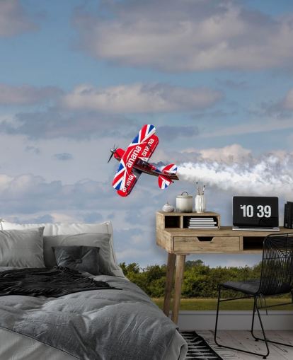 tilpasselig vægmaleri til lette fly kaldet British Stunt Plane fra Anthony Bryant tilpasselig vægmaleri til lette fly kaldet British Stunt Plane fra Anthony Bryant