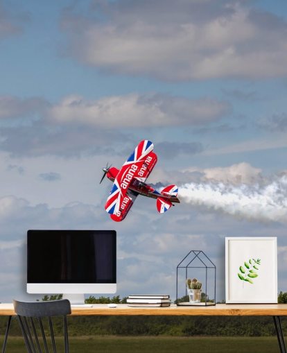 customisable light aircraft wall mural called British Stunt Plane from Anthony Bryant customisable light aircraft wall mural called British Stunt Plane from Anthony Bryant