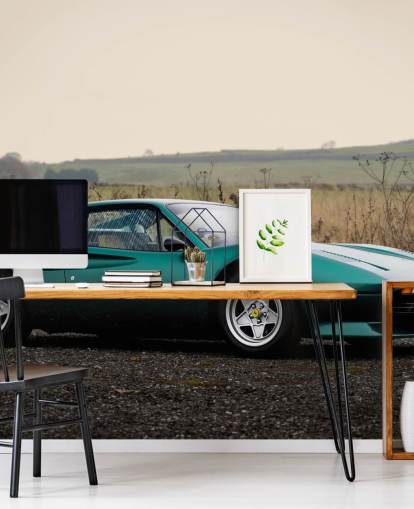 green customisable sports car wall mural called Ferrari 308 by photographer Anythony Bryant green customisable sports car wall mural called Ferrari 308 by photographer Anythony Bryant