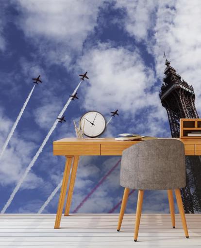 customisable aeroplane wall mural called Red, White and Blue Flyover by Anthony Bryant customisable aeroplane wall mural called Red, White and Blue Flyover by Anthony Bryant