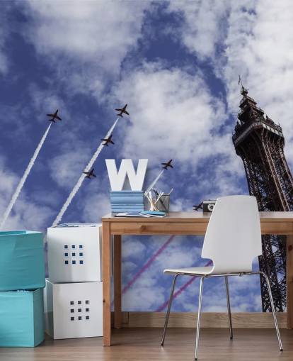 customisable aeroplane wall mural called Red, White and Blue Flyover by Anthony Bryant customisable aeroplane wall mural called Red, White and Blue Flyover by Anthony Bryant