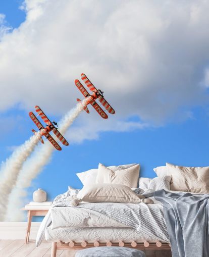 customisable stunt planes wall mural called Wing Walkers by Anthony Bryant customisable stunt planes wall mural called Wing Walkers by Anthony Bryant