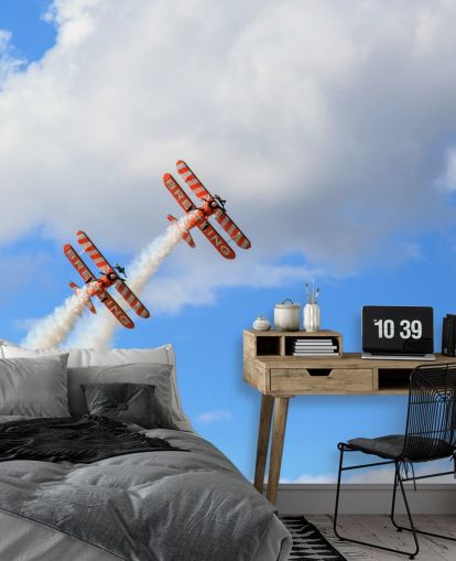 customisable stunt planes wall mural called Wing Walkers by Anthony Bryant customisable stunt planes wall mural called Wing Walkers by Anthony Bryant