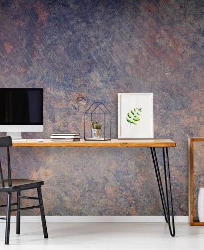 mural de papel pintado de metal personalizable llamado Metallic Velvet para dormitorios, salas de estar y cocinas