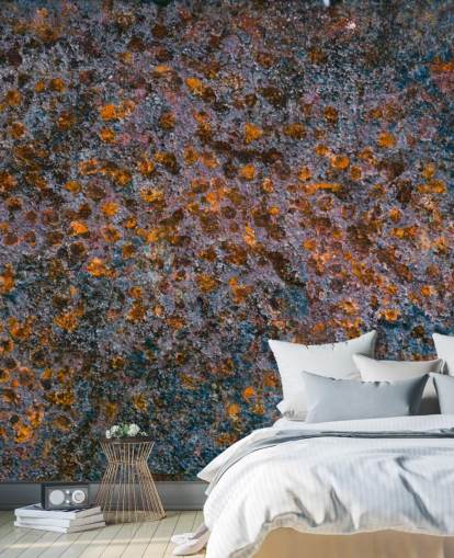 Decorazione murale con metallo invecchiato