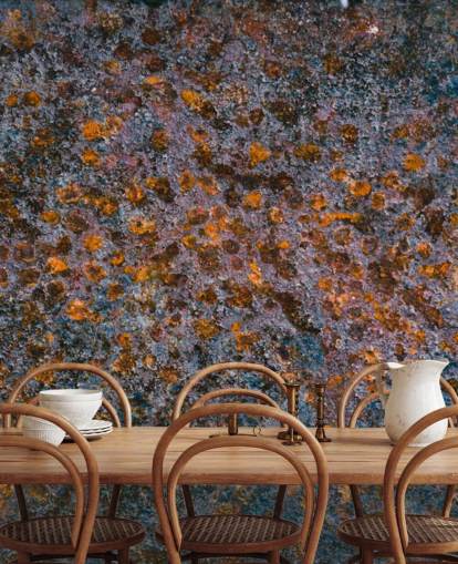 Decorazione murale con metallo invecchiato