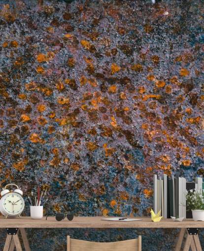 Decorazione murale con metallo invecchiato