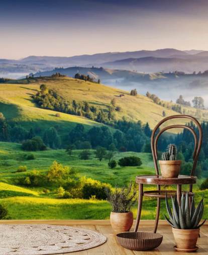 grüne und blaue Landschaftstapete namens Mountains Landscape für Heimbüros