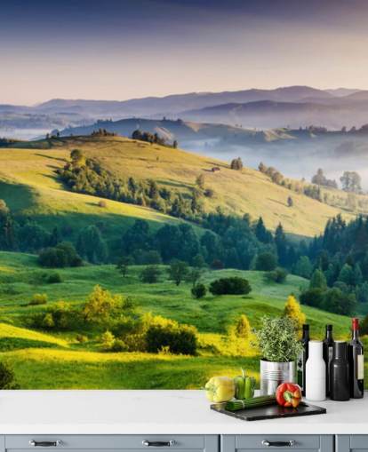 grüne und blaue Landschaftstapete namens Mountains Landscape für Heimbüros
