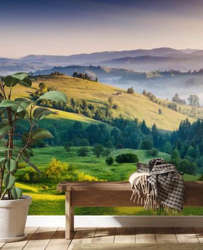 grüne und blaue Landschaftstapete namens Mountains Landscape für Heimbüros