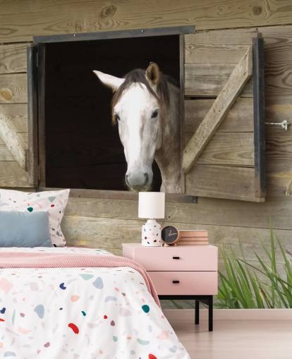 Horse in Stable Wallpaper