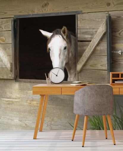 Horse in Stable Wallpaper