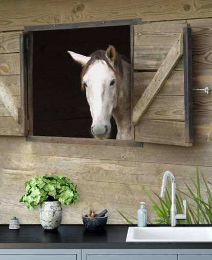 Horse in Stable Wallpaper Horse in Stable Wallpaper