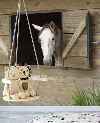 Horse in Stable Wallpaper