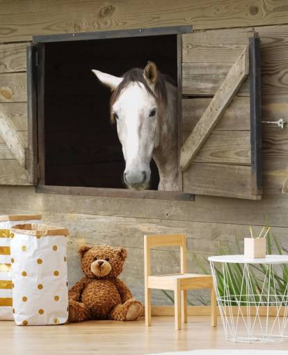 Papier Peint Cheval en Stable Papier Peint Cheval en Stable
