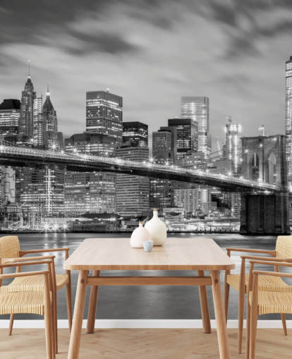 Black and White Brooklyn Bridge Wallpaper