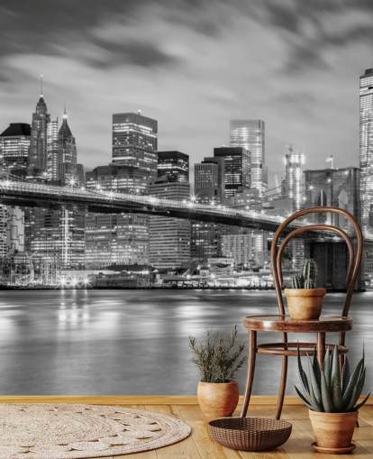 Brooklyn Bridge Schwarzweiss-Tapete