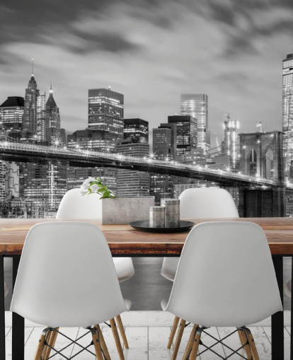 Black and White Brooklyn Bridge Wallpaper