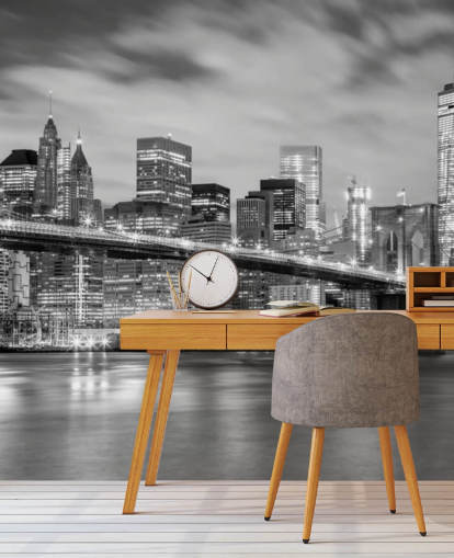 Black and White Brooklyn Bridge Wallpaper