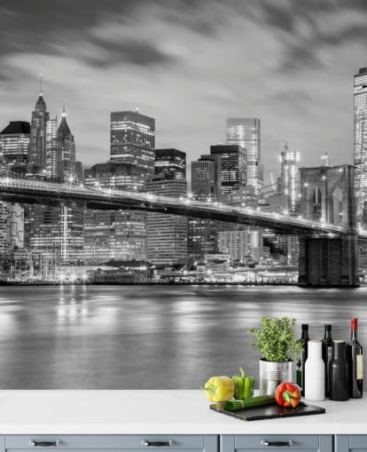 Black and White Brooklyn Bridge Wallpaper