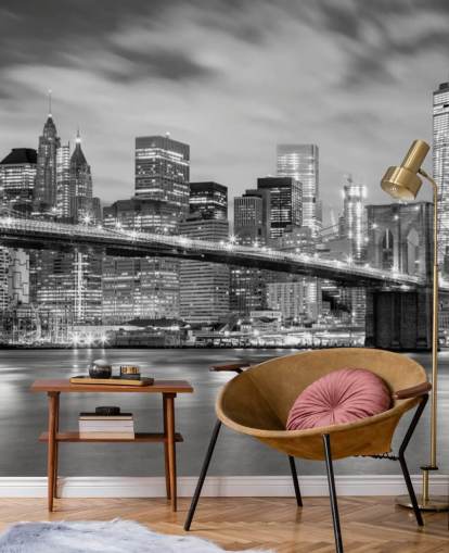 Black and White Brooklyn Bridge Wallpaper