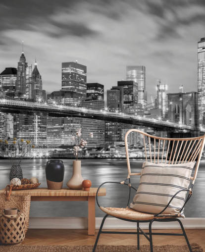 Brooklyn Bridge Schwarzweiss-Tapete
