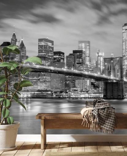 Black and White Brooklyn Bridge Wallpaper