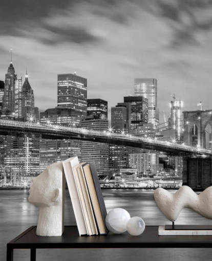 Black and White Brooklyn Bridge Wallpaper