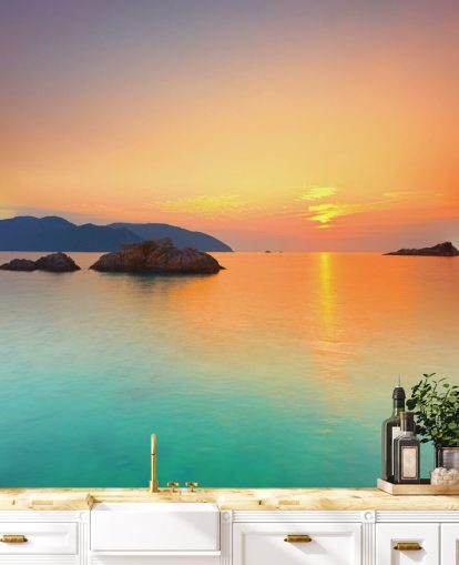 Ocean Sunrise Wall Mural