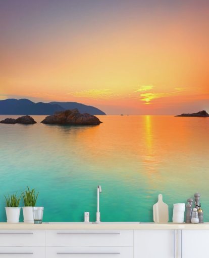 Ocean Sunrise Wall Mural