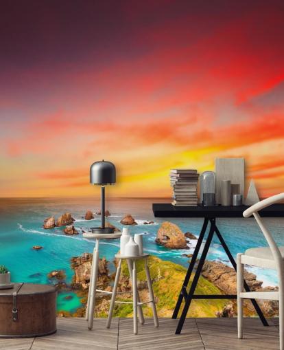 Rocky Sunset Coast Wallpaper Rocky Sunset Coast Wallpaper