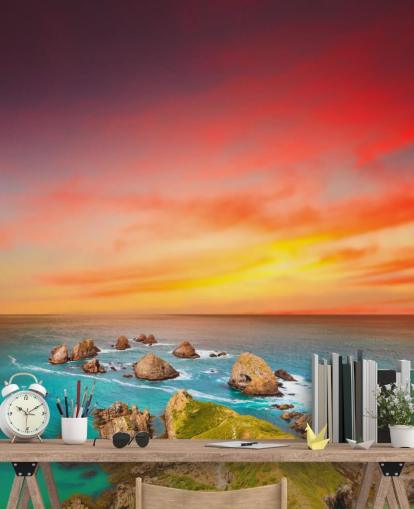 Fondo de pantalla Rocky Sunset Coast