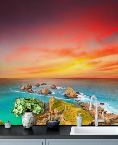 Fondo de pantalla Rocky Sunset Coast