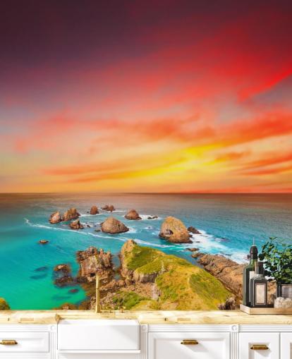 Fondo de pantalla Rocky Sunset Coast
